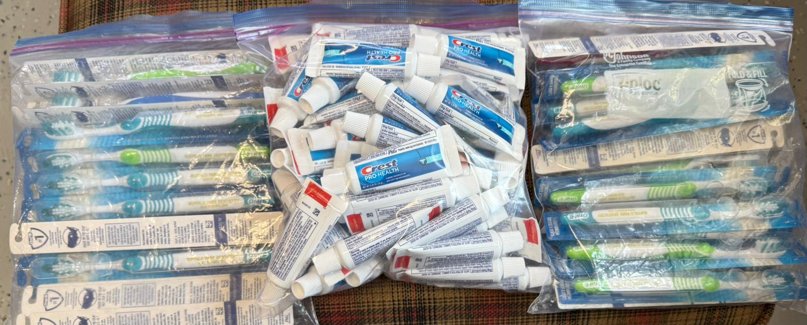 Packed hygiene kits
